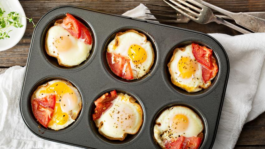 Rezept - Easy Schinken-Tomaten-Eier in der Muffinform
